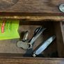 Victorian Oak Smokers Companion and pipes. Image 5