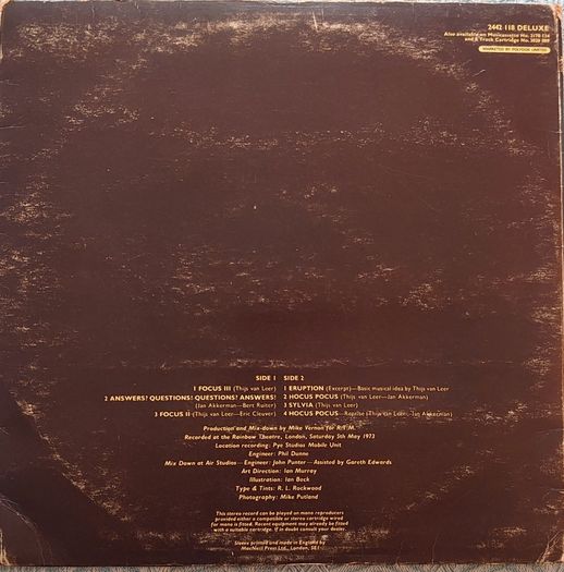 Focus - At The Rainbow - Vinyl