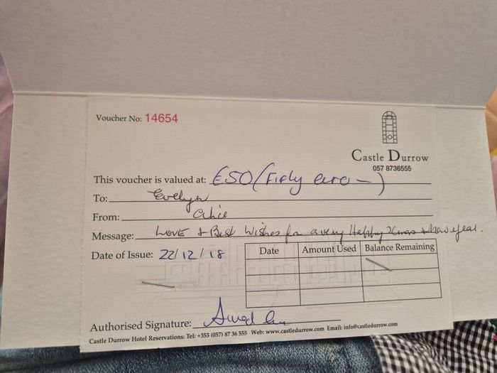 Castle Durrow Voucher