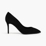 Black suede UK size 4in  heels womens shoe Image 2