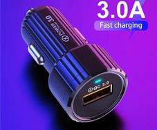 USLION 18W QC 3.0 USB Phone Small Car Quick Charger (Brand New/Warranty)