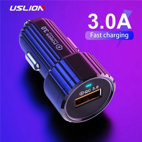 USLION 18W QC 3.0 USB Phone Small Car Quick Charger (Brand New/Warranty)