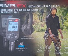 Never used New generation Nokta Simplex Ultra Metal Detector Waterproof 5m 11" SX28 Bluetooth Headphones.