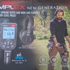 Never used New generation Nokta Simplex Ultra Metal Detector Waterproof 5m 11" SX28 Bluetooth Headphones.
