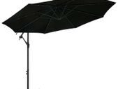 Cantilever Umbrella with LED Lights and Steel Pole 300 cm Black