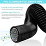 Dryer Vent Hose, 125mm Air Ducting, 2.5m Long Dryer Vent Hose Flexible, PVC Aluminum Foil Hoses for HVAC Ventilation and Duct Fan Systems with 2 Clamps Include Image 4