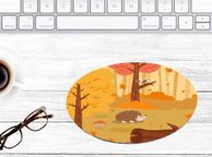 main image for ad Round Mouse Pad in High-Resolution Print Autumn Theme or Personalised Next Day Dispatch