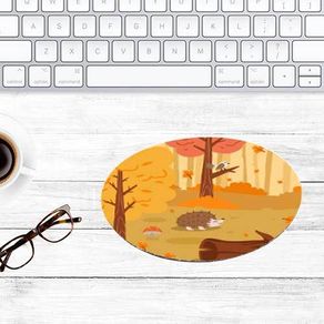 Round Mouse Pad in High-Resolution Print Autumn Theme or Personalised Next Day Dispatch