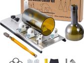 Adjustable Glass Bottle Cutter Kit DIY Tool, Stainless Steel Cutting Machine Set for Wine, Beer, Liquor, Whiskey, Alcohol, Champagne, Soda Round Bottles