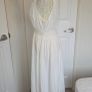 Shein White Boho Maxi Dress Crochet Waist Sleeveless Summer Beach M Image 2