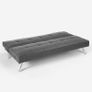 Dark grey fabric Folding 3 Seater Sofa 180cm Image 2