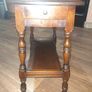 Beautiful Antique Table with Ashtray in Drawer, Measurements are in the photo's, Image 3