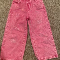 Pink Sparkled Flared Jeans
