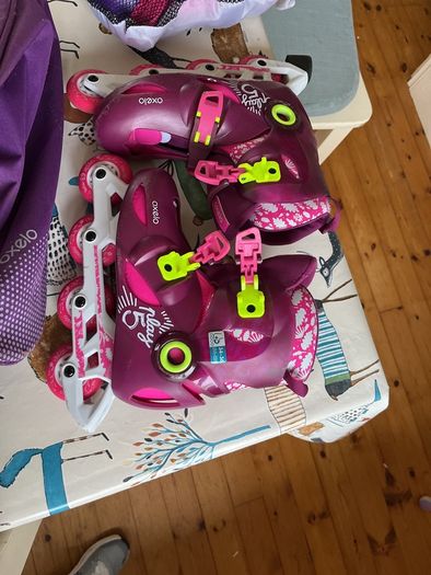 PRICE DROP Girls Roller blades and protective wear