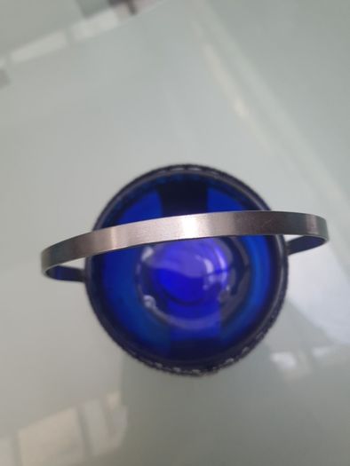 Decorative Blue Glass Dish
