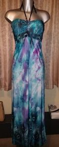Stunning Quiz maxi halterneck dress perfect condition size UK10 EU38 Postage included