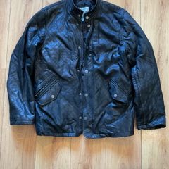 Mens Genuine Leather Jacket Size L