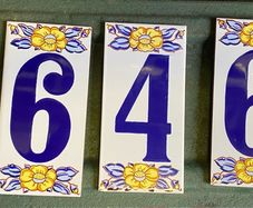 House number tiles - 4 / 6 / 9