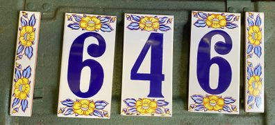 House number tiles - 4 / 6 / 9