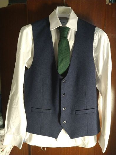 Mens Kenton 3 Piece Suit with Shirt and Tie, 38R/32/R