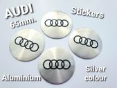 Set/4x 65mm Audi STICKERS ONLY Wheel Centre Cap Sticker A3 A4 A5 A6 Q5 S Line Q7