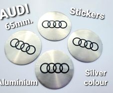 Set/4x 65mm Audi STICKERS ONLY Wheel Centre Cap Sticker A3 A4 A5 A6 Q5 S Line Q7