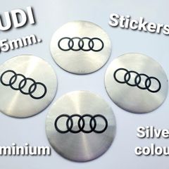 Set/4x 65mm Audi STICKERS ONLY Wheel Centre Cap Sticker A3 A4 A5 A6 Q5 S Line Q7