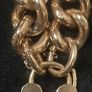 Stunning Antique 9ct Gold Curb Link Bracelet, Heart Clasp and Safety Chain 30.25 grams Image 4