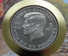 JFK John F Kennedy vintage 1988 coin cover