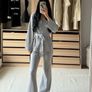 H&M viral grey knit trousers and belted cardigan set. Size S, New with tags Image 3