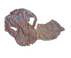 Tropical Floral Beach/Swim Cover-Up and Shorts Set