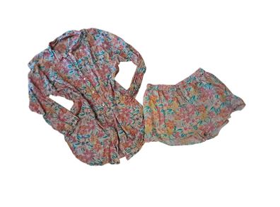Tropical Floral Beach/Swim Cover-Up and Shorts Set