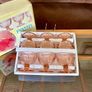 Retro Set of Six 1970s 80s Rose Glass Sundae Glasses Image 9