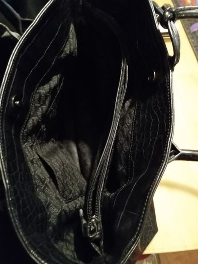 Black croc design Folli Follie tote bag