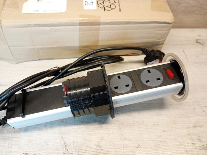 Hafele 3 socket vertical Pull up power tower for kitchen island