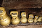 Antique/vintage brass weights set