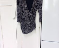 Hobbs Navy & Off White Cross Over Top