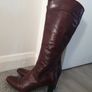 Lottusse Burgundy Knee High Boots Size Uk 6,5 Image 10