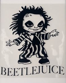 Beetlejuice DIY iron on vinyl transfer