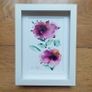 TWO FRAMED Original Watercolour Floral Paintings Image 2