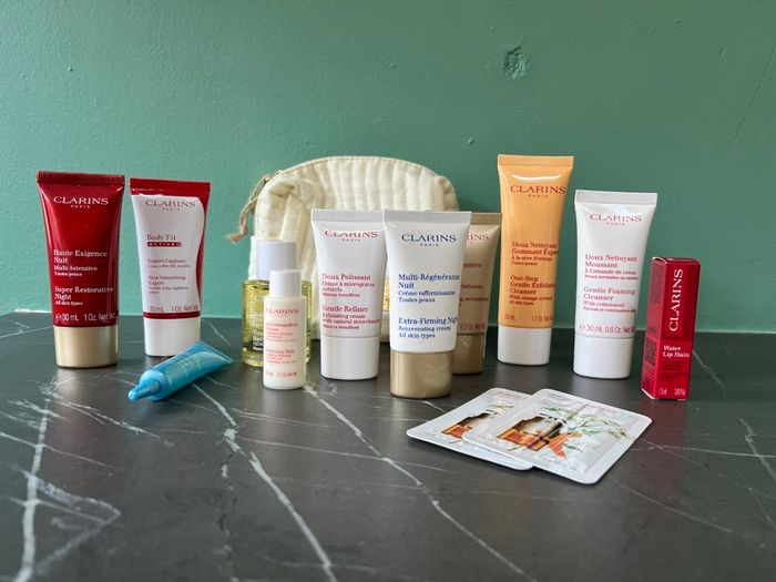 Bundle of Clarins products with gift bag - Brand New Sealed