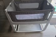 SnuzPod 3 Bedside Crib - White and Grey