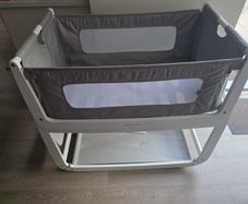 SnuzPod 3 Bedside Crib - White and Grey