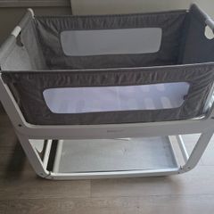 SnuzPod 3 Bedside Crib - White and Grey