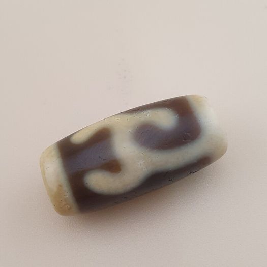 Vintage Unique Pattern Himalayan Tibetan Agate Dzi Bead Amulet