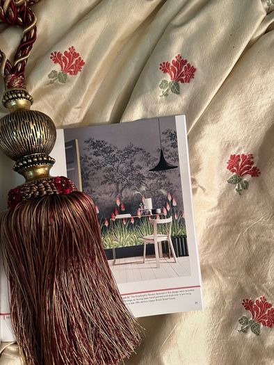 Very Large Stunning Single Silk Interlined Curtain 60"/153cm x 95"/241cm drop