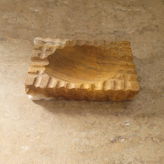 Mid century carved onyx ashtray