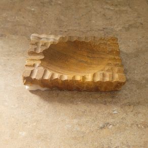Mid century carved onyx ashtray