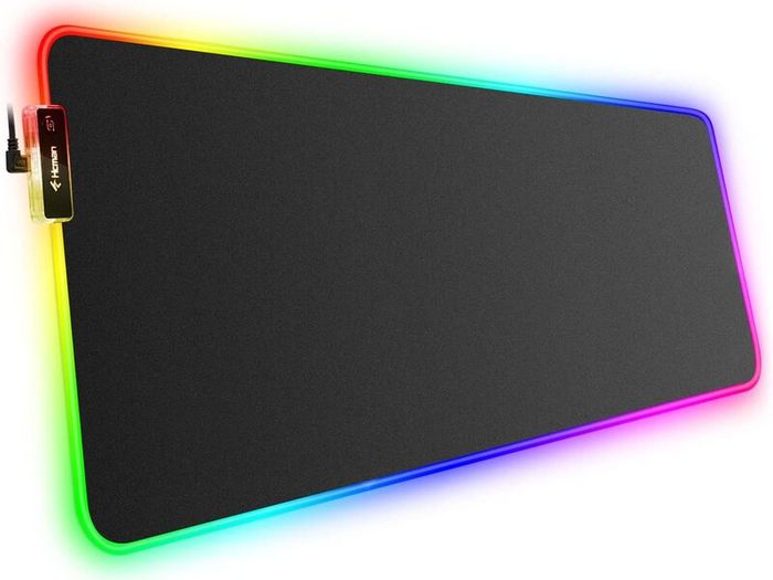 RGB Gaming Mouse Mat Pad, Large Thick  XXXL Extended Led Mousepad with NonSlip Rubber Base, Soft Computer Keyboard Mice Mat for Macbook, PC, Laptop, Desk Black