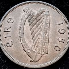 [#28] - Ireland 1950 | 1 Penny | Irish 1d | Irish Penny | KM.11